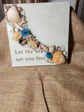 Let the Sea Set You Free — Coastal Resin Canvas Art