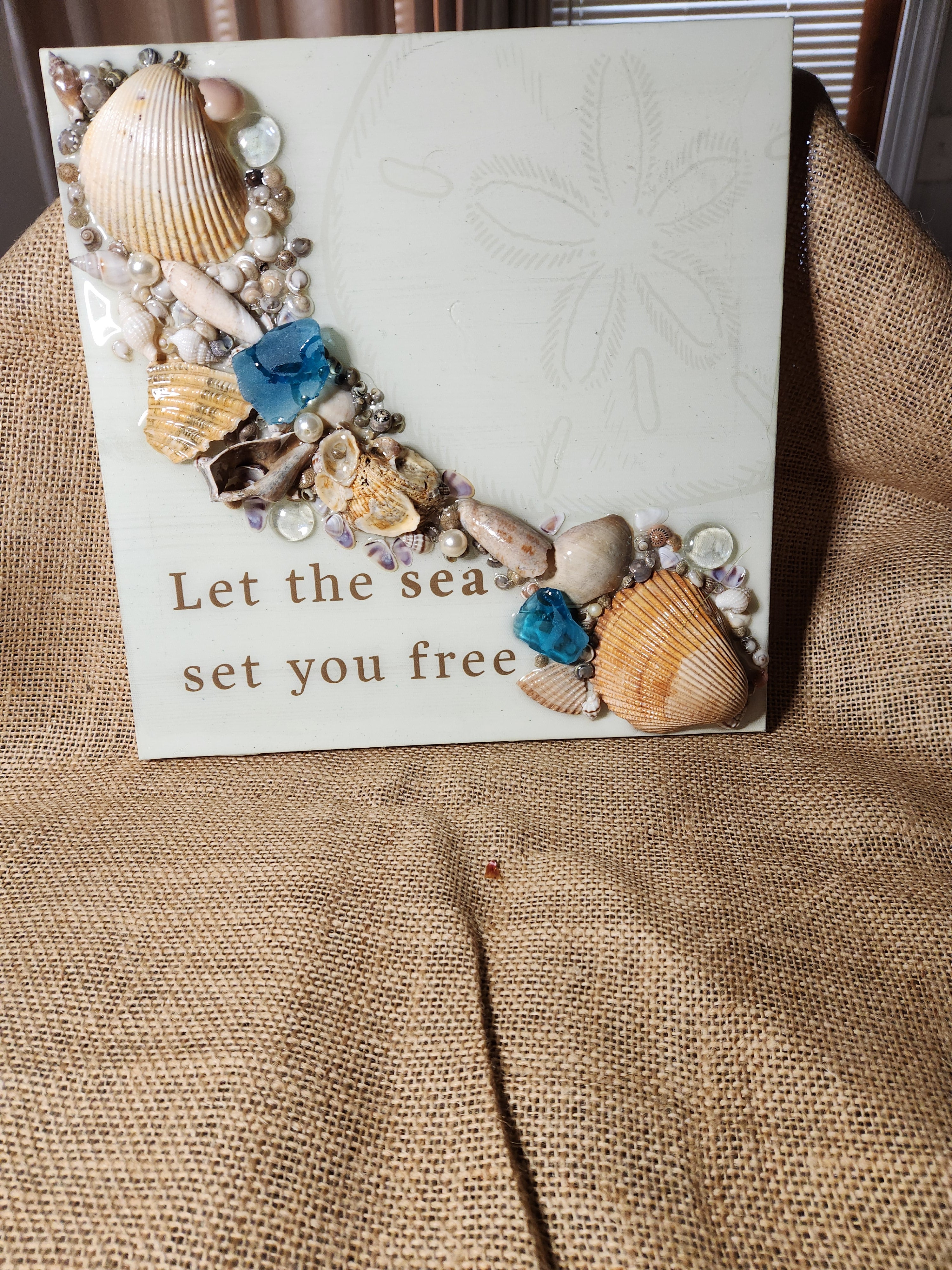 Let the Sea Set You Free — Coastal Resin Canvas Art